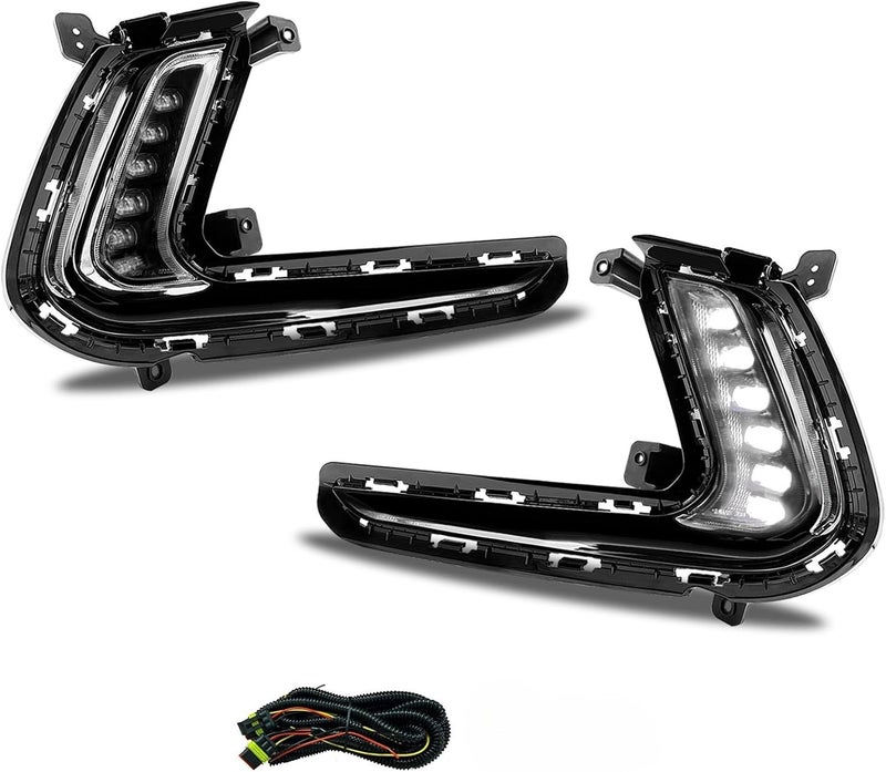 WILD BEAR Fog Lights with DRL Compatible with 2016 2017 2018 Hyundai Elantra Daytime Running Light with Turn Signal Dual Functions - Image 2